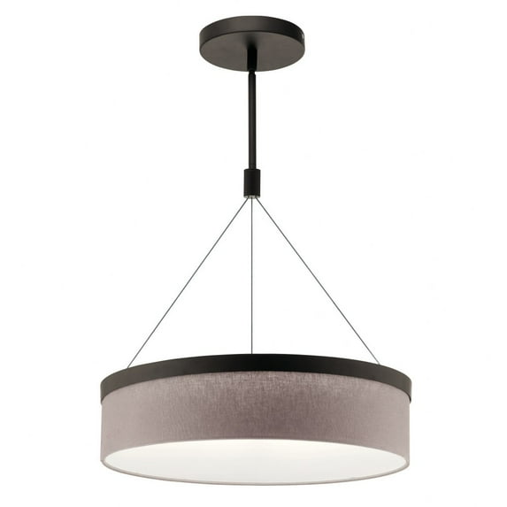 42297OZLED Kichler Lighting Mercel - Pendant 3 Light White Linen Fabric - with Transitional inspirations - 18.5 inches tall by 18.5 inches wide-Olde