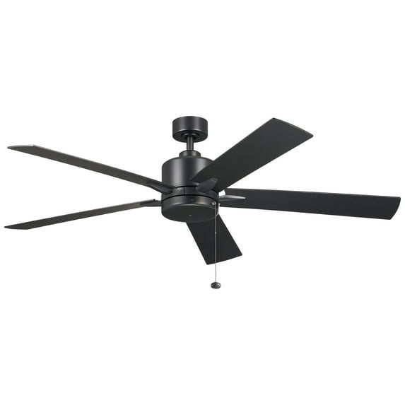 330243SBK-Kichler Lighting-Lucian II - 5 Blade Ceiling Fan In Modern Style-14 Inches Tall and 60 Inches Wide-Satin Black Finish