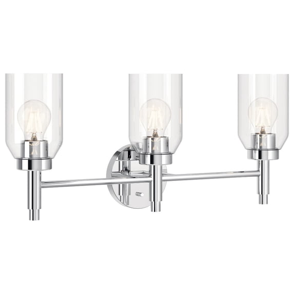 55185CH Kichler Lighting Madden - 3 Light Bath Vanity-10.5 Inches Tall and 24 Inches Wide-Chrome Finish