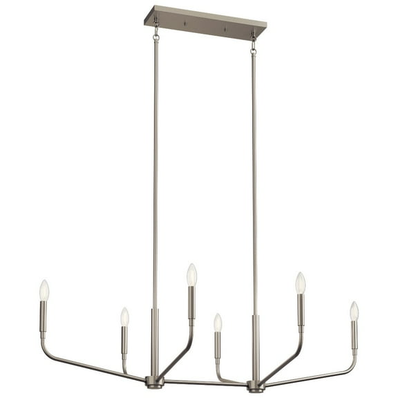 52721NI Kichler Lighting Madden - 6 Light Chandelier-17.5 Inches Tall and 17.75 Inches Wide-Brushed Nickel Finish