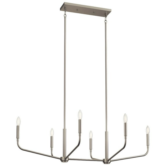 52721NI Kichler Lighting Madden - 6 Light Chandelier-17.5 Inches Tall and 17.75 Inches Wide-Brushed Nickel Finish