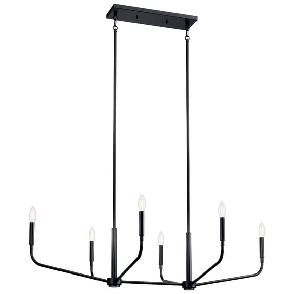 52721BK Kichler Lighting Madden - 6 Light Chandelier-17.5 Inches Tall and 17.75 Inches Wide-Black Finish