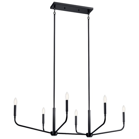 52721BK Kichler Lighting Madden - 6 Light Chandelier-17.5 Inches Tall and 17.75 Inches Wide-Black Finish