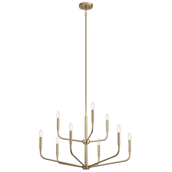 52720CPZ Kichler Lighting Madden - 9 Light Chandelier-25.5 Inches Tall and 32 Inches Wide-Champagne Bronze Finish