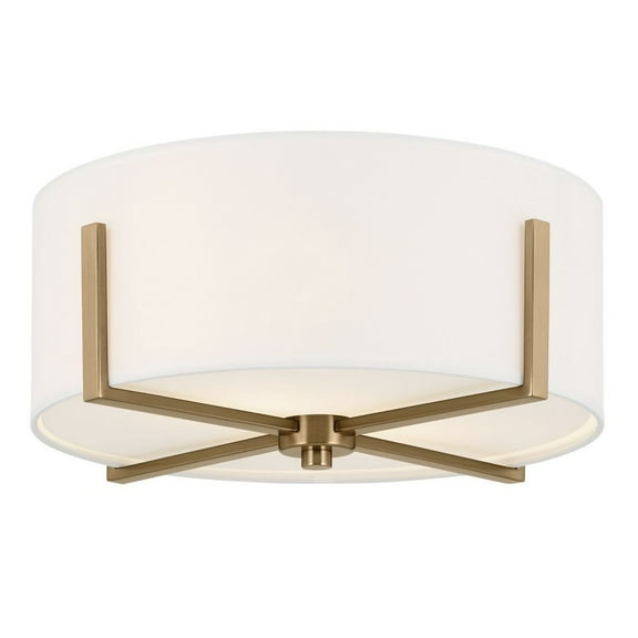 52593CPZ Kichler Lighting Malen - 2 Light Flush Mount-7.75 Inches Tall and 15.5 Inches Wide-Champagne Bronze Finish