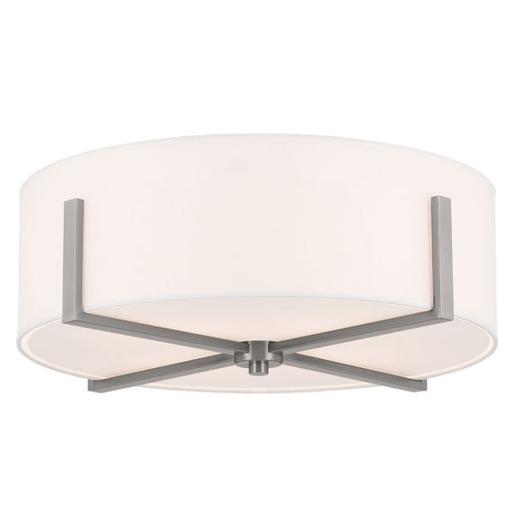52594CLP Kichler Lighting Malen - 4 Light Flush Mount-8.25 Inches Tall and 20 Inches Wide-Classic Pewter Finish
