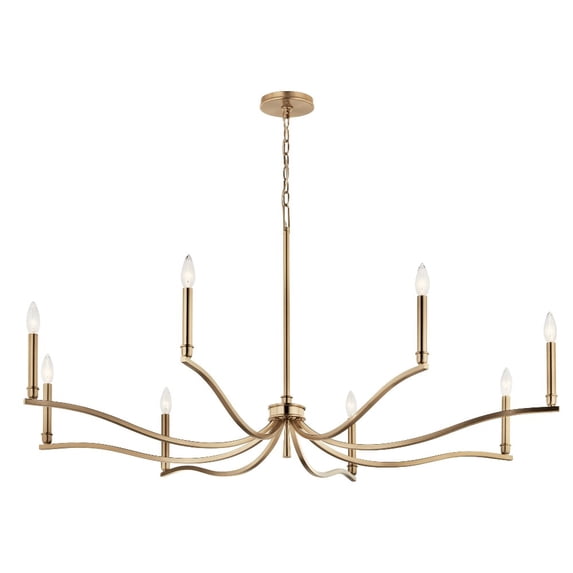 52697CPZ Kichler Lighting Malene - 8 Light Chandelier-25 Inches Tall and 52 Inches Wide-Champagne Bronze Finish