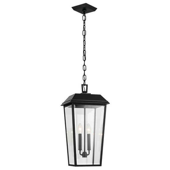59122BKT Kichler Lighting Mathus - 2 Light Outdoor Hanging Pendant In Traditional Style-22 Inches Tall and 10.75 Inches Wide-Textured Black Finish