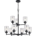 thumbnail image 1 of 44031BK Kichler Lighting Winslow - 9 light 2-Tier Chandelier - 27 inches tall by 27 inches wide-Black Finish    -Traditional Installation, 1 of 4