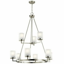 44037NI-Kichler Lighting-Daimlen - 9 Light 2-Tier Large Chandelier - With Transitional Inspirations - 40 Inches Tall By 34 Inches Wide