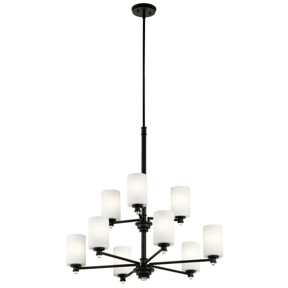 43924OZ Kichler Lighting Joelson - 9 Light 2-Tier Chandelier - with Transitional inspirations - 33 inches tall by 32 inches wide-Olde Bronze