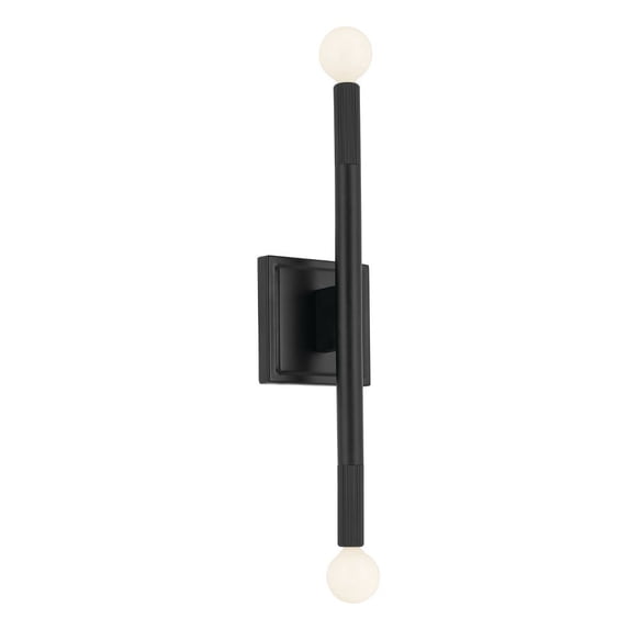 52556BK Kichler Lighting Odensa - 2 Light Wall Sconce-17 Inches Tall and 5 Inches Wide-Black Finish
