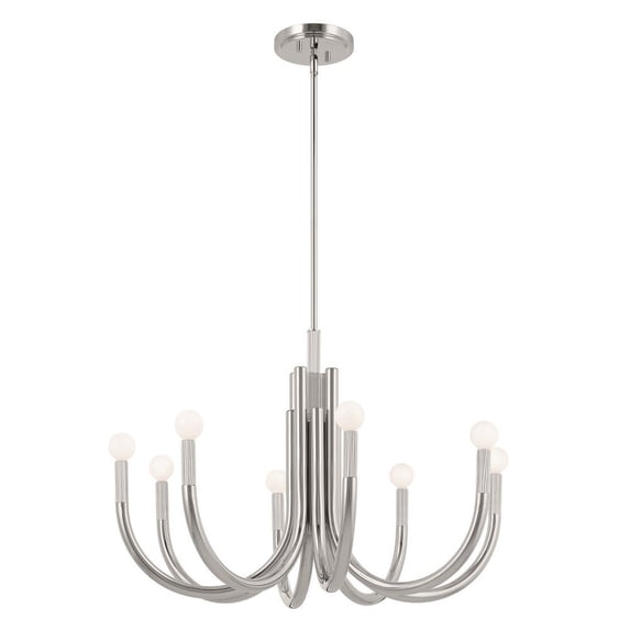 52550PN Kichler Lighting Odensa - 8 Light Chandelier-20 Inches Tall and 29.25 Inches Wide-Polished Nickel Finish