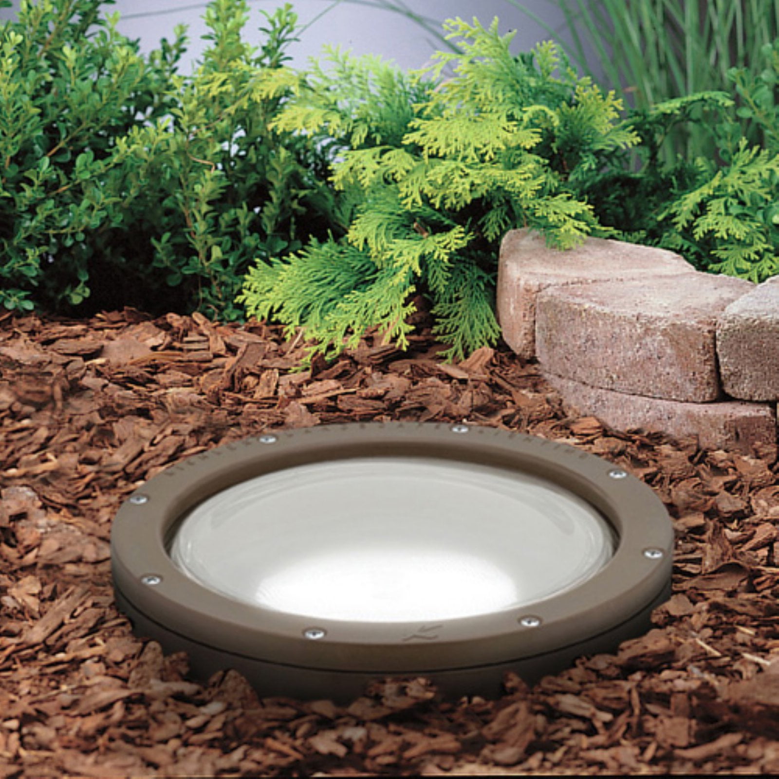Architectural Bronze In-Ground Landscape Light with Tempered Glass