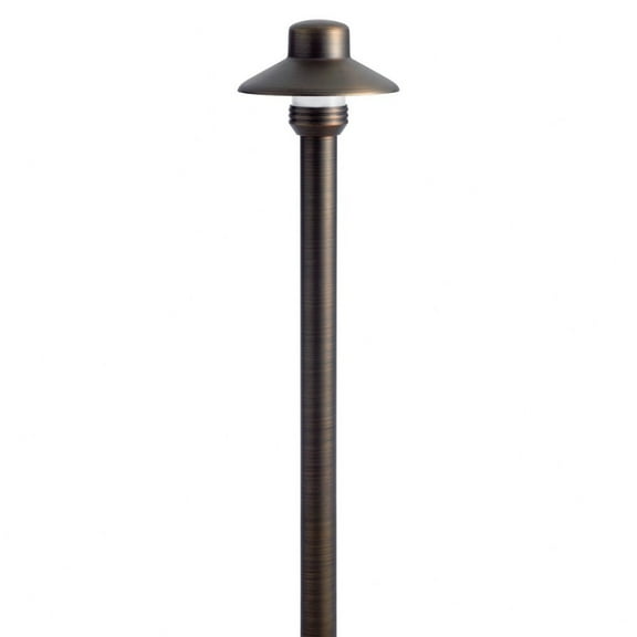 Landscape 17.25" Dome Hat Path Light in Centennial Brass