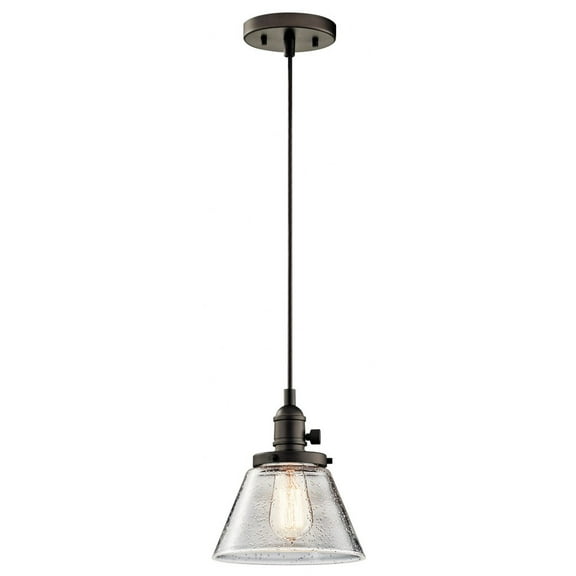 43851OZ Kichler Lighting Avery - 1 light Mini Pendant - with Vintage Industrial inspirations - 8.75 inches tall by 8.25 inches wide-Olde Bronze Finish