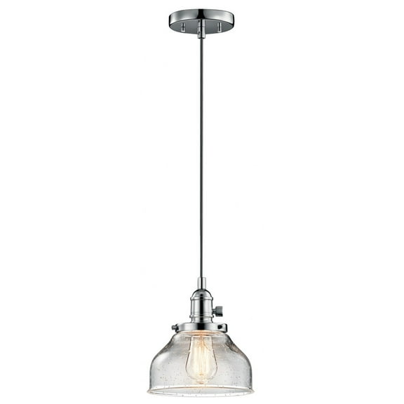 43850CH Kichler Lighting Avery - 1 light Mini Pendant - with Vintage Industrial inspirations - 8.5 inches tall by 8 inches wide-Chrome Finish