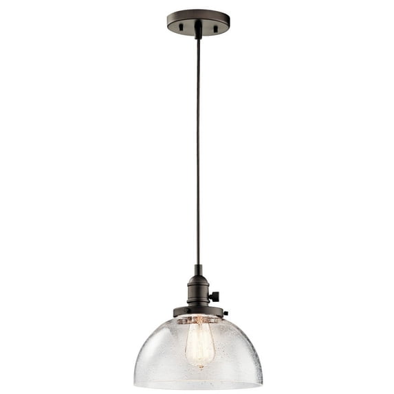 43853OZ-Kichler Lighting-Avery - 9.251 light Mini Pendant - with Vintage Industrial inspirations - 9.25 inches tall by 10 inches wide-Olde Bronze