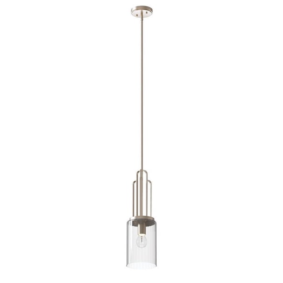 52414PN Kichler Lighting Kimrose - 1 Light Mini Pendant In Art Deco Style-22.5 Inches Tall and 7 Inches Wide-Polished Nickel Finish