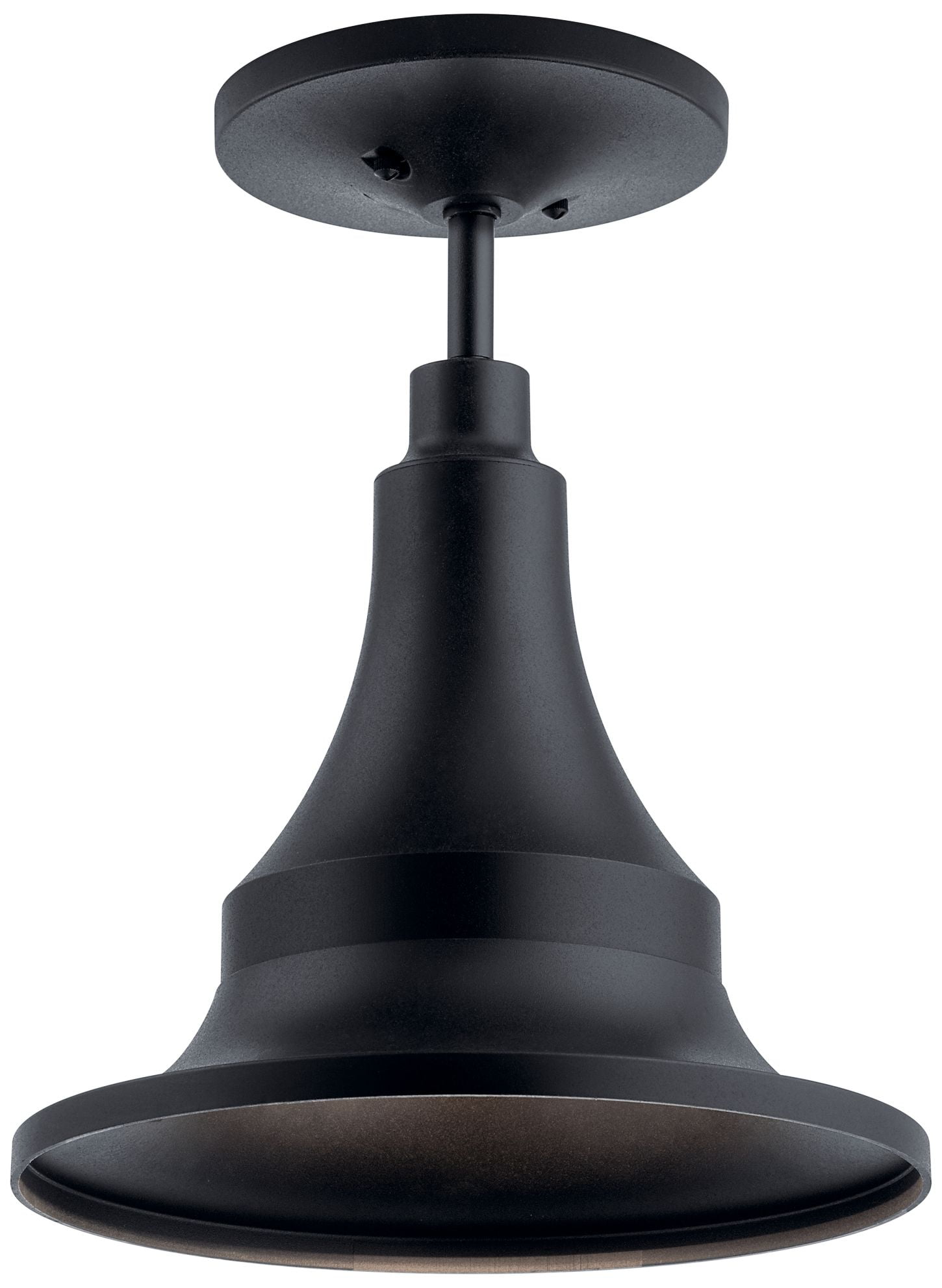 Hampshire Black Glass 1-Light Outdoor Pendant