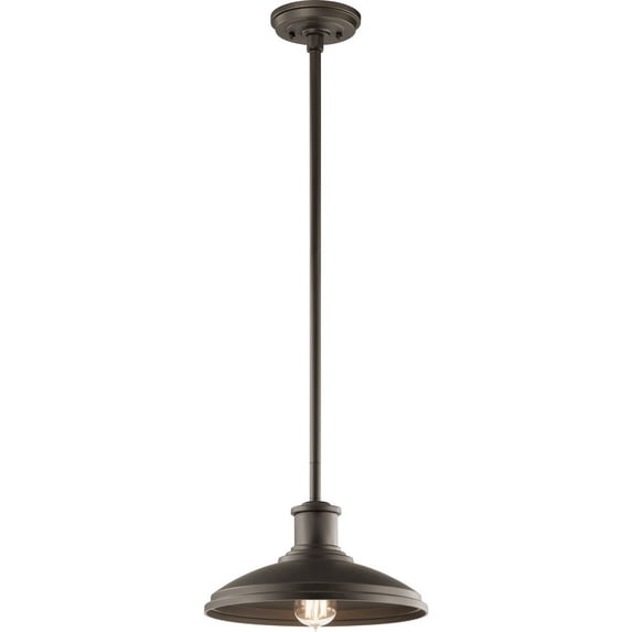 49982OZ Kichler Lighting Allenbury - 1 Light Convertible Pendant - with Coastal inspirations - 8.25 inches tall by 12 inches wide-Olde Bronze Finish