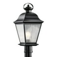 thumbnail image 1 of 1 Light Outdoor Post Lantern With Traditional Inspirations 20.75 Inches Tall By 9.5 Inches Wide-Black Finish-Incandescent Lamping Type Kichler, 1 of 2