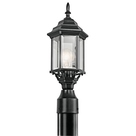 49256BK-Kichler Lighting-Chesapeake - 1 light Outdoor Post Mount - with Traditional inspirations - 18 inches tall by 6.5 inches wide-Black