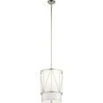 thumbnail image 1 of 1 Light Pendant With Transitional Inspirations 18.25 Inches Tall By 12 Inches Wide-Satin Nickel Finish    -Traditional Installation Kichler Lighting, 1 of 4
