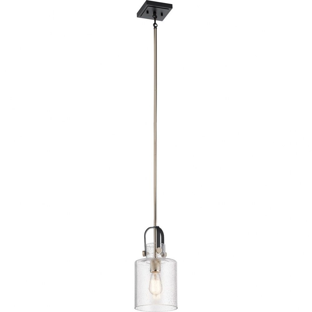 52035PN-Kichler Lighting-Kitner - 1 light Pendant - with Vintage Industrial inspirations - 14.75 inches tall by 7 inches wide-Polished Nickel Finish