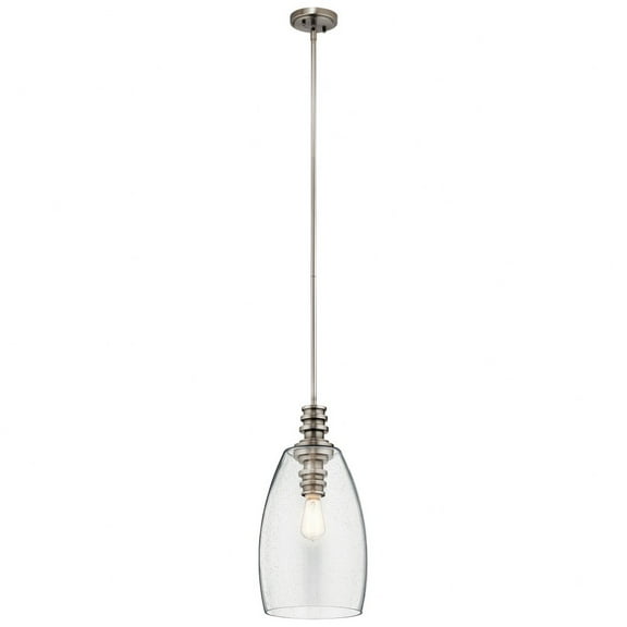 43090CLP Kichler Lighting Lakum - 1 light Pendant - with Transitional inspirations - 19.75 inches tall by 10 inches wide-Classic Pewter Finish