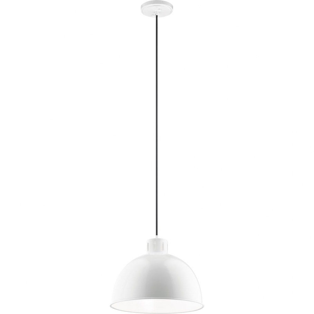 Zailey 12.5" White Glass Bowl Wall Sconce