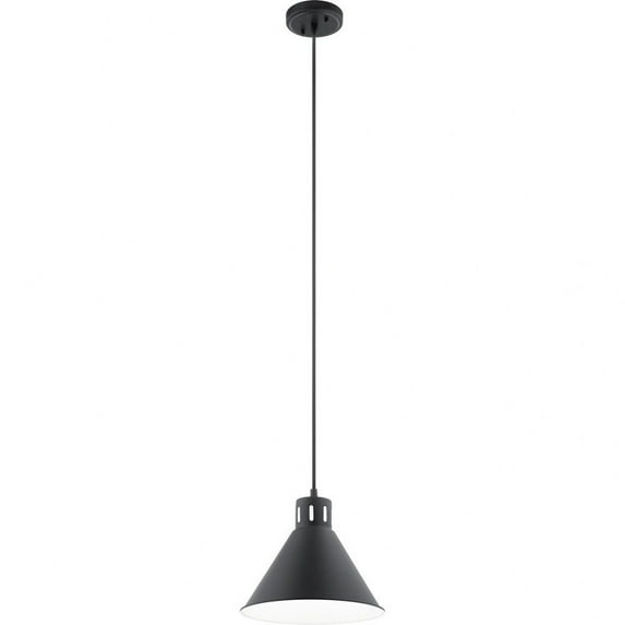 52176BK Kichler Lighting Zailey - 1 light Pendant - 9.5 inches tall by 10.75 inches wide-Black Finish -Traditional Installation