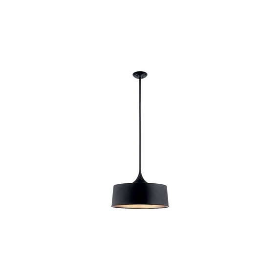 52097BK Kichler Lighting Elias - 1 light Convertible Pendant - with Mid-Century/Retro inspirations - 15.25 inches tall by 22 inches wide-Black Finish