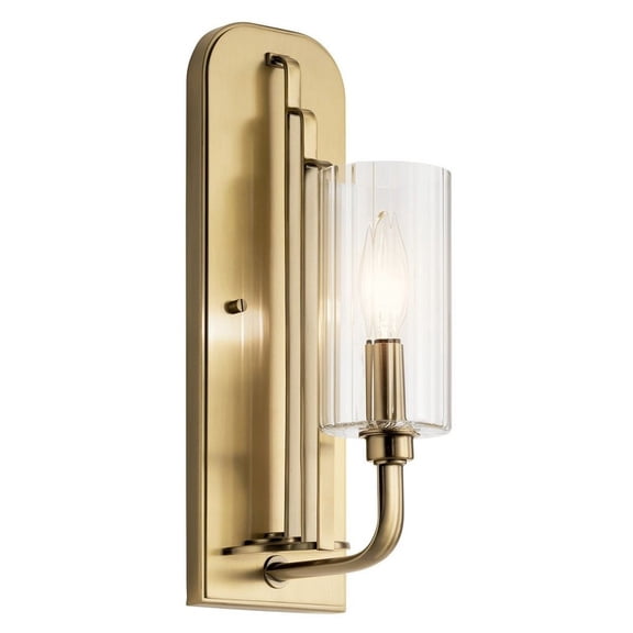52415BNB Kichler Lighting Kimrose - 1 Light Wall Sconce In Art Deco Style-14 Inches Tall and 4.5 Inches Wide-Brushed Natural Brass Finish
