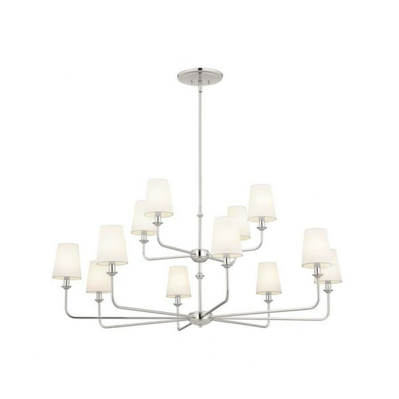 52518PN Kichler Lighting Pallas - 12 Light Chandelier In Traditional Style-23 Inches Tall and 42.75 Inches Wide-Polished Nickel Finish