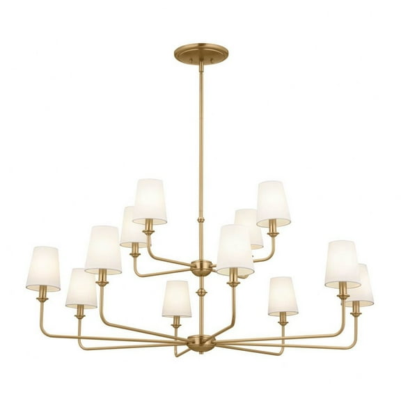 52518BNB Kichler Lighting Pallas - 12 Light Chandelier In Traditional Style-23 Inches Tall and 42.75 Inches Wide-Brushed Natural Brass Finish
