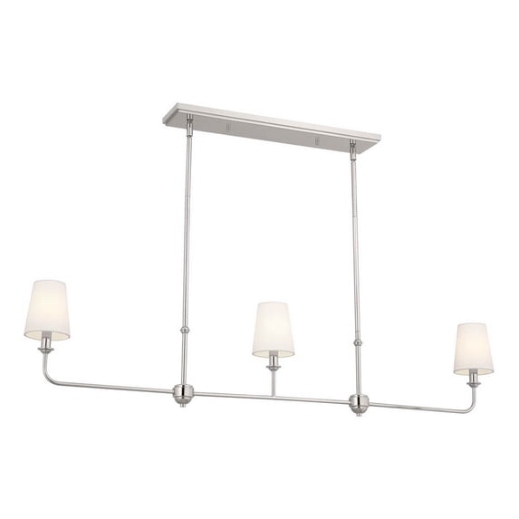 52519PN Kichler Lighting Pallas - 3 Light Chandelier In Traditional Style-13.5 Inches Tall and 4.5 Inches Wide-Polished Nickel Finish