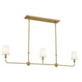 thumbnail image 1 of 52519BNB Kichler Lighting Pallas - 3 Light Chandelier In Traditional Style-13.5 Inches Tall and 4.5 Inches Wide-Brushed Natural Brass Finish, 1 of 17