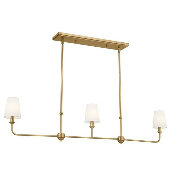 52519BNB Kichler Lighting Pallas - 3 Light Chandelier In Traditional Style-13.5 Inches Tall and 4.5 Inches Wide-Brushed Natural Brass Finish
