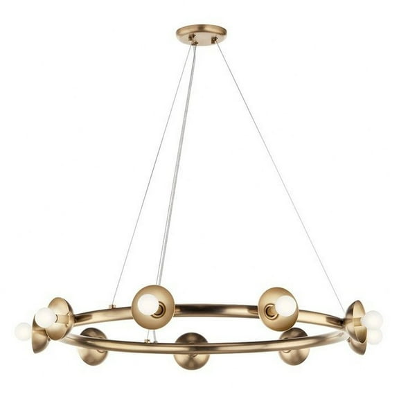 52642CPZ Kichler Lighting Palta - 9 Light Chandelier In Modern Style-4.25 Inches Tall and 34.5 Inches Wide-Champagne Bronze Finish