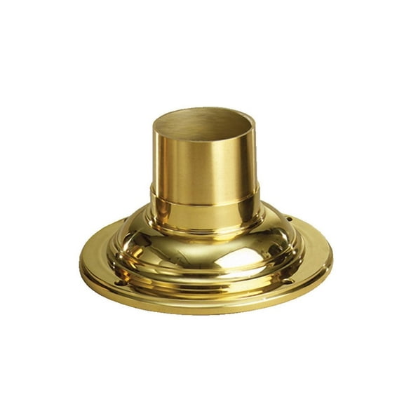 Kichler 9530PB 7" Round Decorative Post Base Cover For Outdoor Post Lighting - Brass