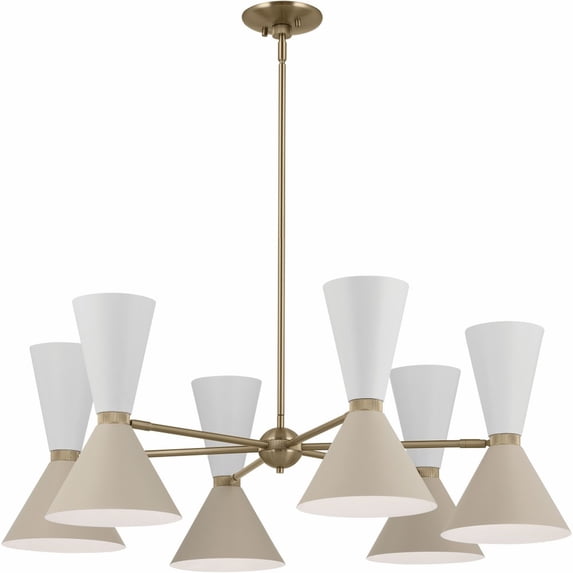 52566CPZGRG Kichler Lighting Phix - 12 Light Chandelier-13.5 Inches Tall and 38.75 Inches Wide-Champagne Bronze/Grey/White Finish