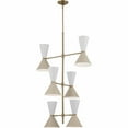 thumbnail image 1 of 52568CPZGRG Kichler Lighting Phix - 12 Light Foyer-50 Inches Tall and 22.5 Inches Wide-Champagne Bronze/Grey/White Finish, 1 of 8