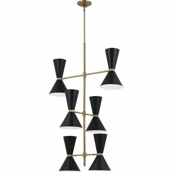 52568CPZBK Kichler Lighting Phix - 12 Light Foyer-50 Inches Tall and 22.5 Inches Wide-Champagne Bronze/Black Finish