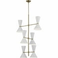 thumbnail image 1 of 52568CPZWH Kichler Lighting Phix - 12 Light Foyer-50 Inches Tall and 22.5 Inches Wide-Champagne Bronze/White Finish, 1 of 1