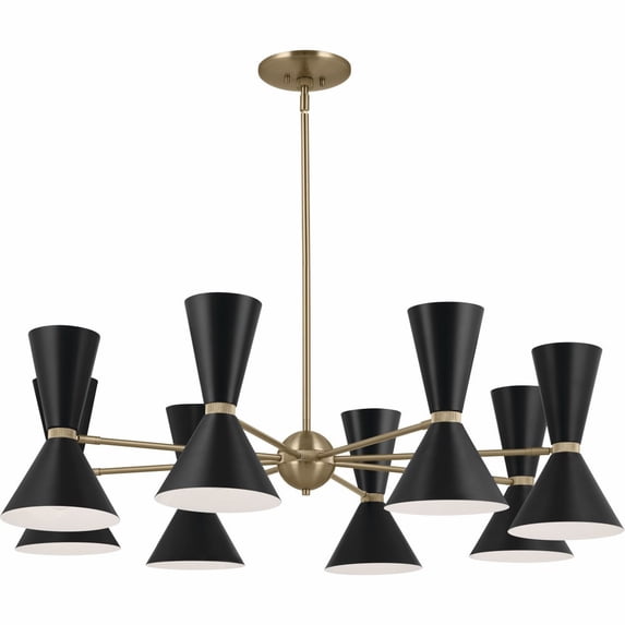 52567CPZBK Kichler Lighting Phix - 16 Light Chandelier-13.5 Inches Tall and 48.75 Inches Wide-Champagne Bronze/Black Finish