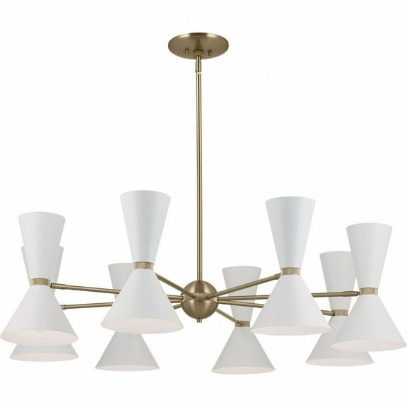 52567CPZWH Kichler Lighting Phix - 16 Light Chandelier-13.5 Inches Tall and 48.75 Inches Wide-Champagne Bronze/White Finish