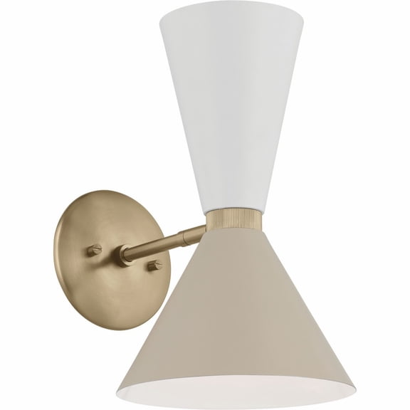 52570CPZGRG Kichler Lighting Phix - 2 Light Wall Sconce-13.5 Inches Tall and 8.75 Inches Wide-Champagne Bronze/Grey/White Finish
