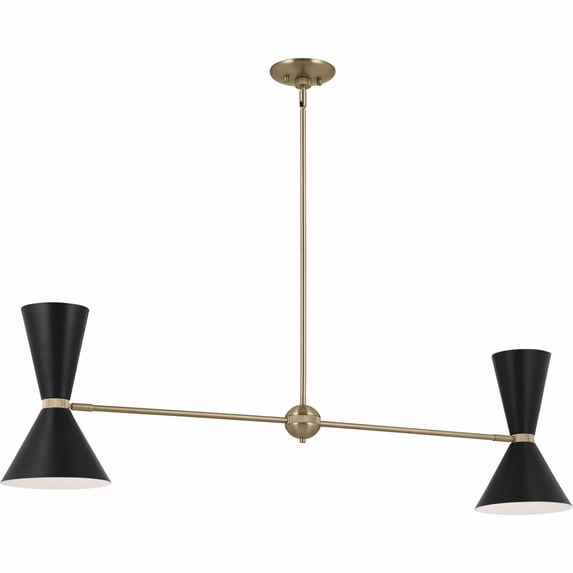 52569CPZBK Kichler Lighting Phix - 4 Light Chandelier-13.5 Inches Tall and 8.75 Inches Wide-Champagne Bronze/Black Finish