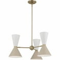 thumbnail image 1 of 52565CPZGRG-Kichler Lighting-Phix - 6 Light Chandelier-13.5 Inches Tall and 30.75 Inches Wide-Champagne Bronze/Grey/White Finish, 1 of 1